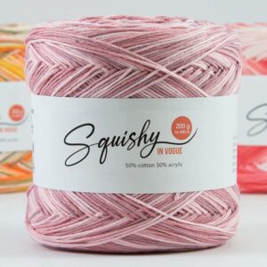 Cake Squishy rose poudre pelote 200g 600m en entier
