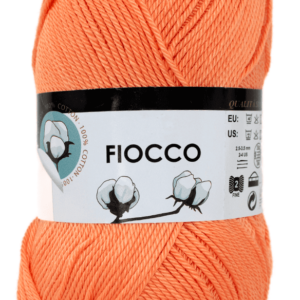 Zoom sur la brillance du fil Fiocco corail