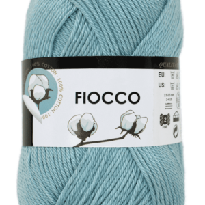 Gros plan sur la texture douce du Fiocco vert ocean