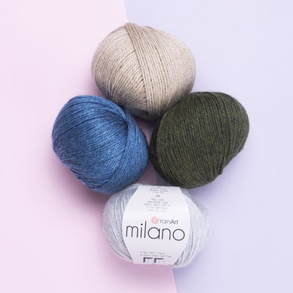 4 pelotes milano yarnart couleur differentes