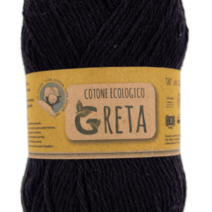 Fil coloré loisirs créatifs Greta noir en pelote entière