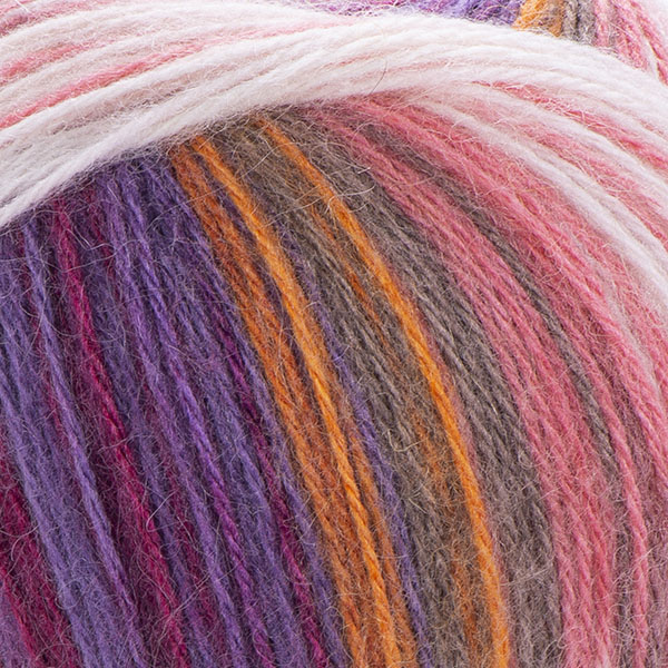 Vue rapprochée Angora Active rose violet pelote douce brillante