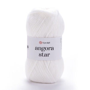 Pelote Angora Star au premier plan couleur blanc
