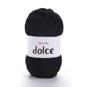 Image centrée sur la pelote Dolce noir moelleuse