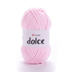Présentation de pelote Dolce rose clair vue en avant