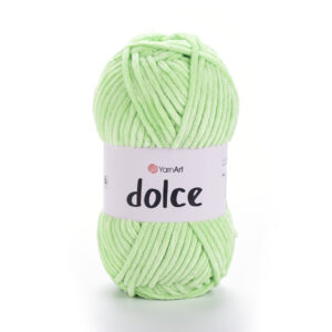 Détail pelote Dolce anis au premier plan net