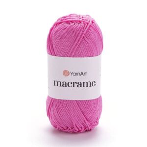 Vue principale d’une pelote macrame couleur rose