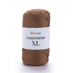 Pelote Macrame XL marron mise en avant du fil