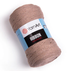 Zoom sur pelote macramé Ribbon lin avec texture douce