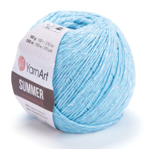 Pelote entière fil doux tricot crochet Summer bleu turquoise