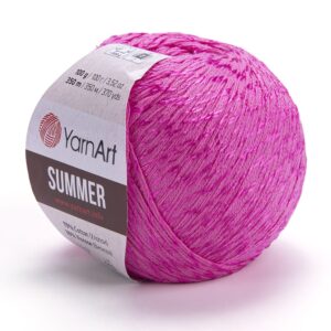 Pelote de fil coton tricot crochet Summer fuschia