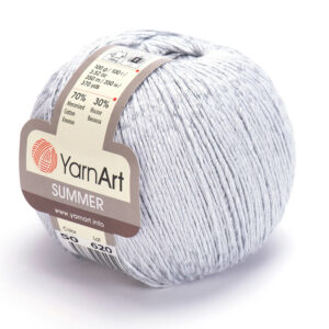 Pelote entière Summer gris clair fil léger et respirant