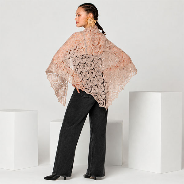 grand châle tricot blé angora star