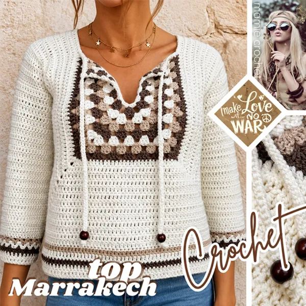 Top Marrakech fait au crochet