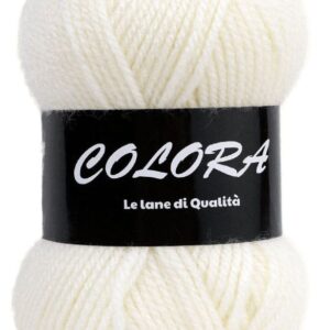 Détail fibre laine Colora creme en gros plan lumineux