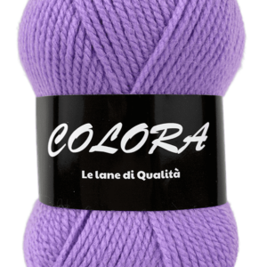 Zoom sur fibre synthétique douce pelote Colora parme