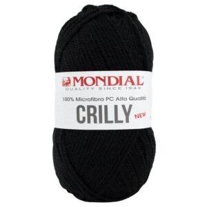 Vue complète du fil doux effet laine Crilly noir