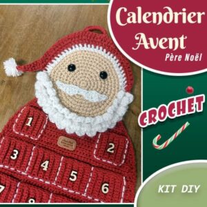 Kit Crochet Noël Lutin De Sapin - Pour Débutants - Inclus Fil, Crochet, Perles - Activité Créative Anti-Stress