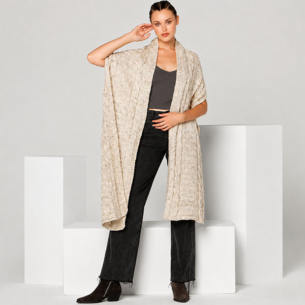 étole shetland yarnart couleur creme