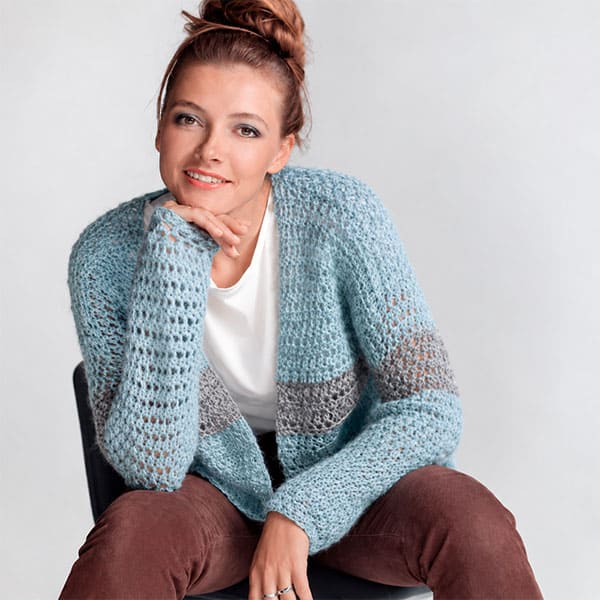 veste en soft sensation lammy yarn au crochet