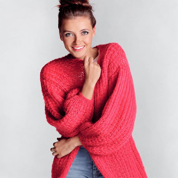 veste en soft sensation lammy yarn au tricot