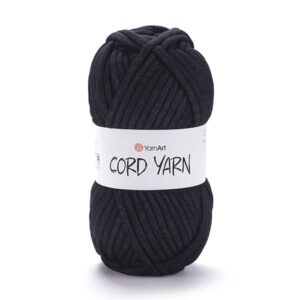 Focus avant sur pelote Cord Yarn noir texturée