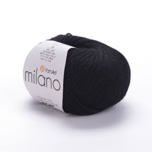 Pelote entière Milano noir douce et moelleuse