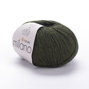 Pelote entière Milano kaki douce et moelleuse