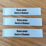 Lot 3 Étiquettes Tissu "Bonne Année"