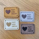 Etiquette "Fait Avec Amour" 35x25mm