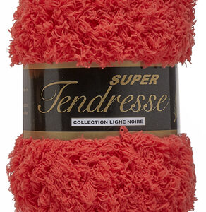 Pelote Super Tendresse rouge douce chaude polyester crochet
