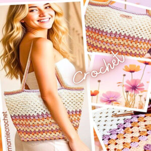 Kit Débutant Pour Crocheter Un Sac à Main - Taille Finie 20x14x5 Cm - Coton, Couleur Assortie - Loisir Créatif
