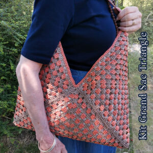 Kit Grand Sac Triangle crochet avec Raphia Plat DMC