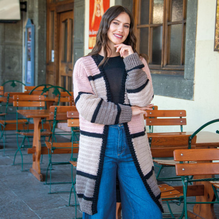 veste crochet lane mondiale merino 100