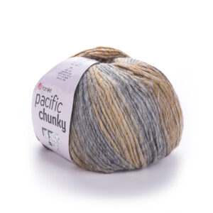 Pelote de laine Pacific Chunky gris beige vue de face