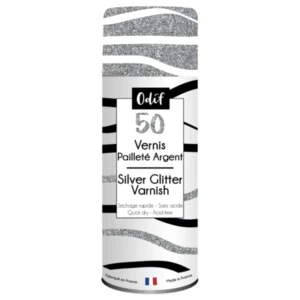Vernis Pailleté 50 - Odif finition argent tissu