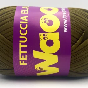 Ruban Lycra Premium texture brillante crochet kaki