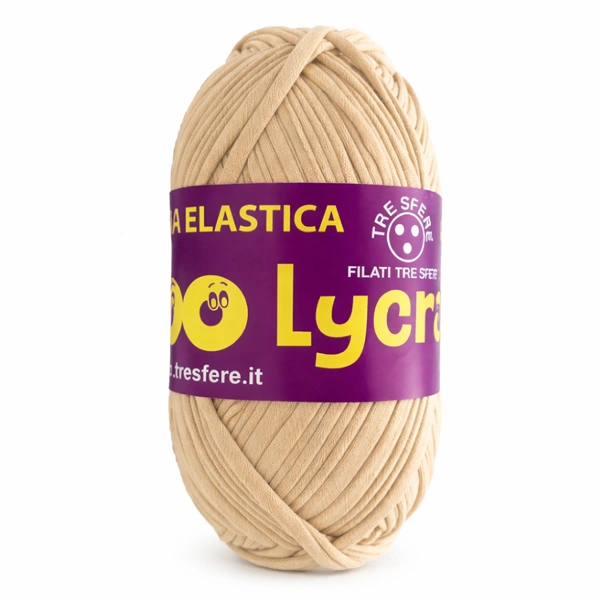 Ruban Lycra Premium WAOO pelote crochet beige claire