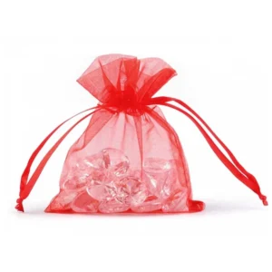 Sachet Cadeau emballage bijoux bonbons cadeau élégant rouge