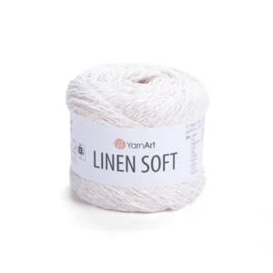 Linen Soft blanc pelote fil naturel doux tricot été