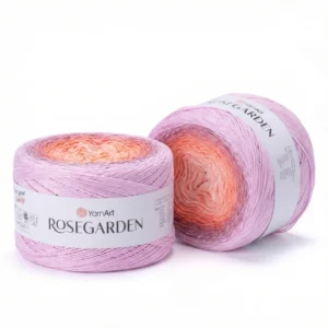 Rosegarden pelotes YarnArt coton rose doux crochet