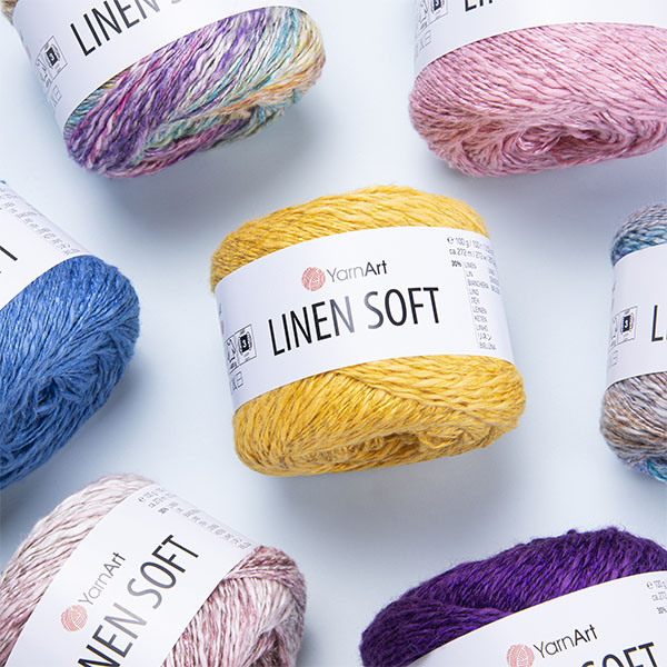 pelote linen sot yarnart de pres avec plusieurs couleurs
