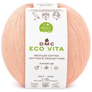 DMC Eco Vita - Coton Recyclé pelote fil crochet tricot sable rose