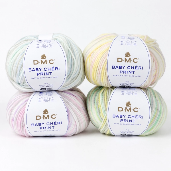 4 pelotes de dmc baby chéri print au premier plan
