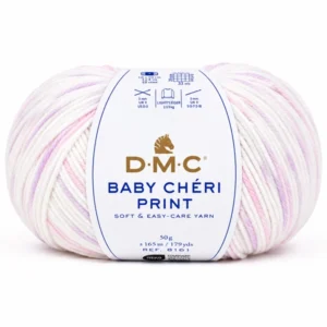DMC Baby Chéri Print pelote fil imprimé douceur bébé confortable rose violet