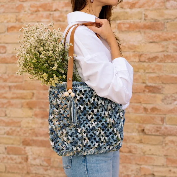 dmc eco vita 4 multicolore coton recyclé couleur bleu