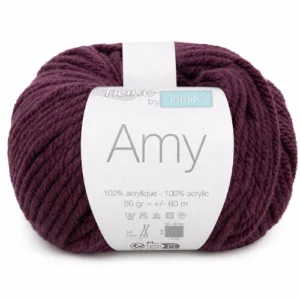 Amy fil épais doux pelote acrylique tricot crochet aubergine