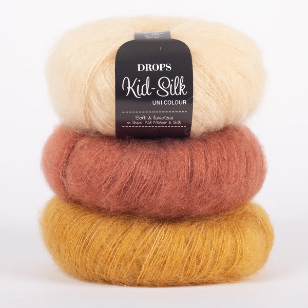 Drops Kid-Silk pelote soie mohair créations élégantes légères confortables raffinées