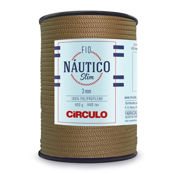 Circulo Fio Nautico Slim 3mm fil polypropylène structuré camel